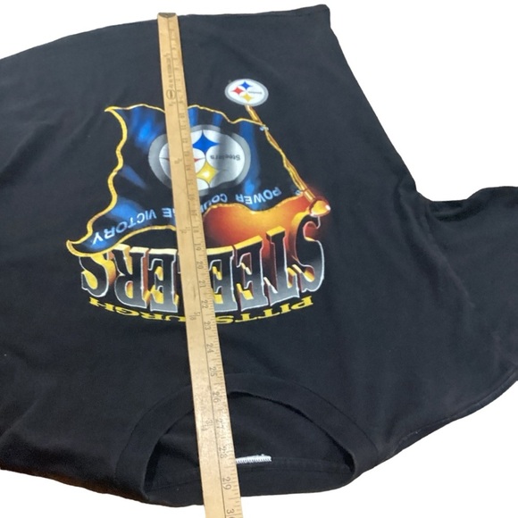 Vintage Pittsburgh Steelers TShirt NFL Big Flag Logo True Fan XL 90’s Football - Picture 4 of 5